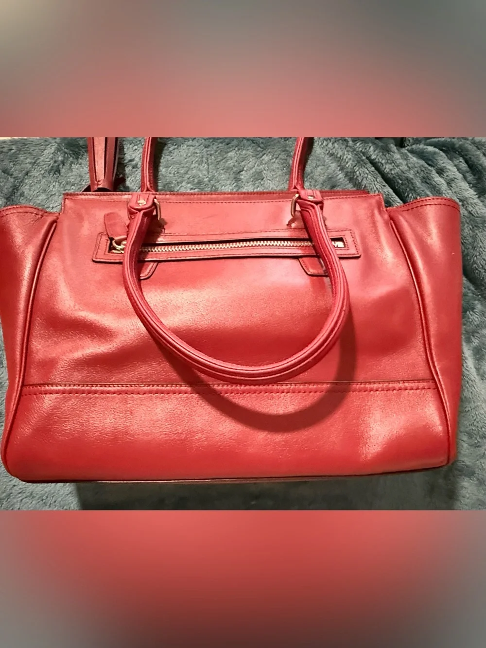 Coach structured leather